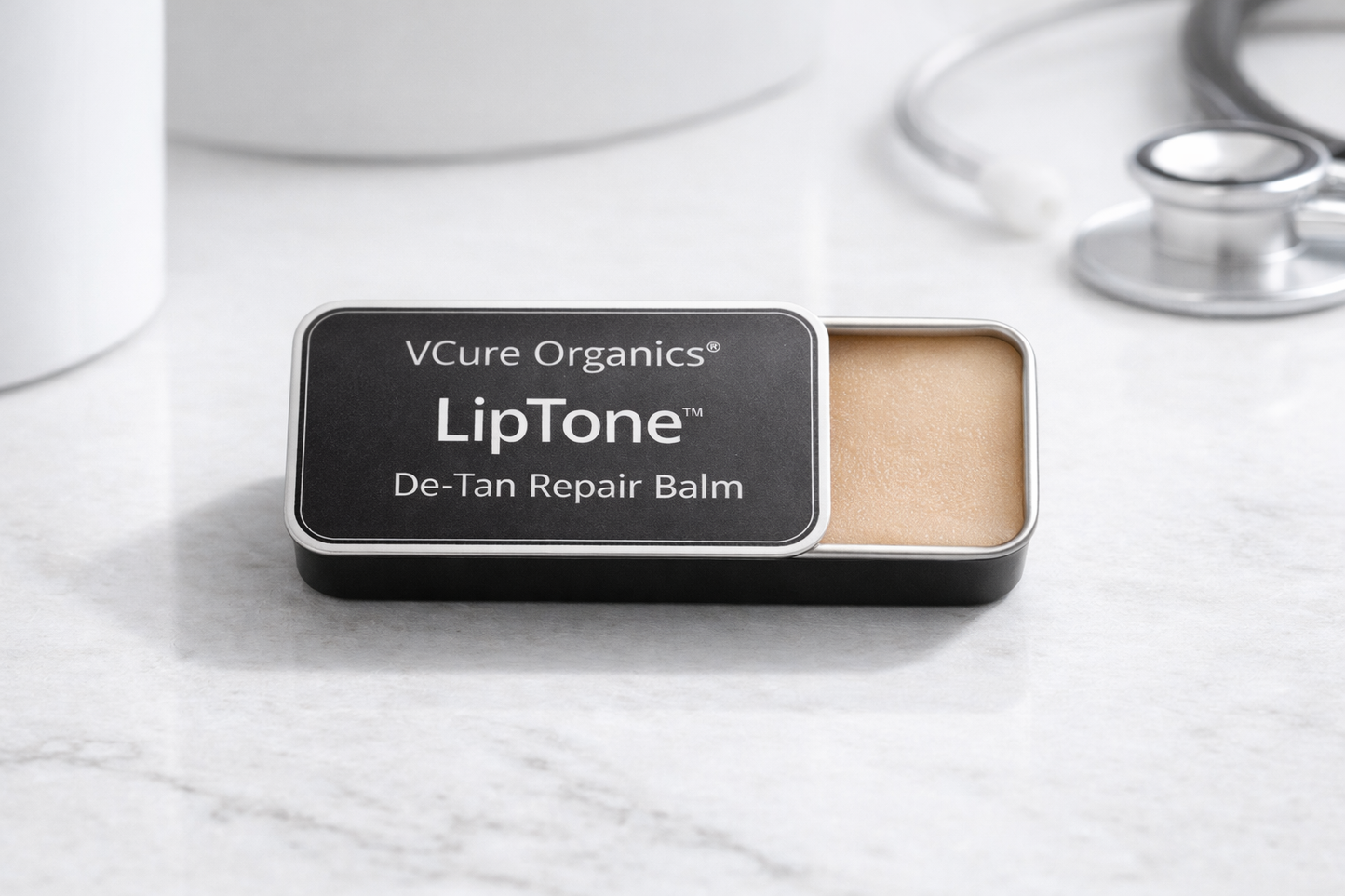 VCure Organics® LipTone™ De-Tan Repair Balm | Kojic Dipalmitate Lip Pigmentation Repair | Hydrating & Tone-Correcting Lip Balm