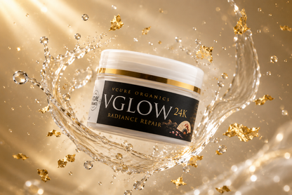 VCure Organics VGLOW 24K Radiance Repair Cream | Korean Brightening Night Cream | 15g