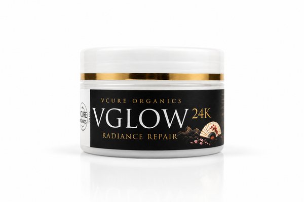 VCure Organics VGLOW 24K Radiance Repair Cream | Korean Brightening Night Cream | 15g